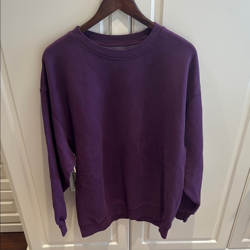 TNA Purple Crewneck SweaterwithRibbed Cuffs . Looks like large,  Aritza size 2